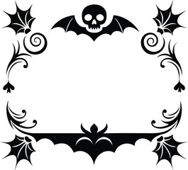 Halloween Classical baroque ornament. decorative element filigree. Vector
