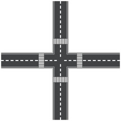 Bending roads vector set