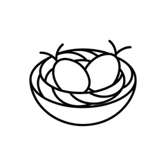 bird nest line art