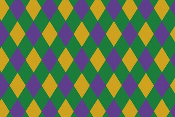 Seamless Mardi Gras Harlequin Pattern