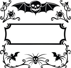 Halloween Classical baroque ornament. decorative element filigree. Vector