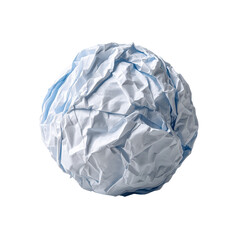 Obraz premium Crumpled white and brown paper ball isolated on transparent background