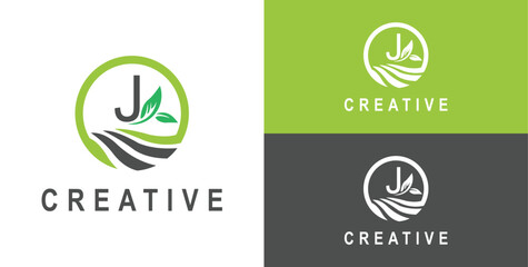 landscape logo with initials