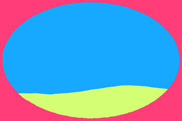 シンプルな楕円フレーム 1-8