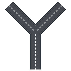 3d winding road on a white isolated background. Road way location infographic template, simple curved road vector illustration	
