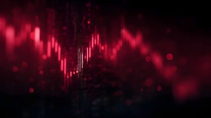 Plummeting cryptocurrency graph in a tech trading hub