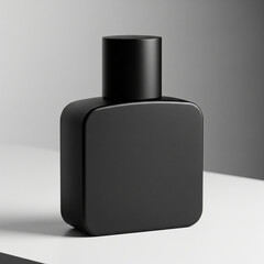 Elegant Black Perfume Bottle Mockup Minimalist Product Design