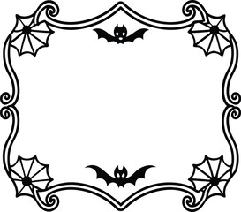 Halloween Classical baroque ornament. decorative element filigree. Vector