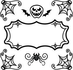Halloween Classical baroque ornament. decorative element filigree. Vector