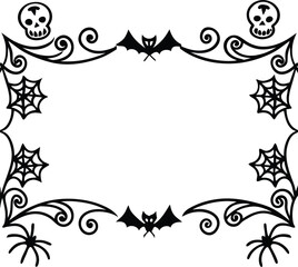 Halloween Classical baroque ornament. decorative element filigree. Vector