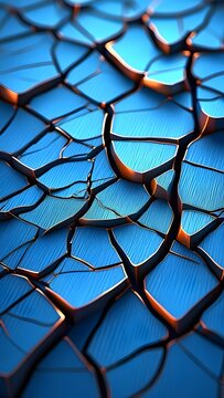 Abstract blue cracked surface texture background design pattern broken glass effect art 90
