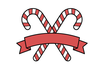 Festive Candy Cane Design with Ribbon