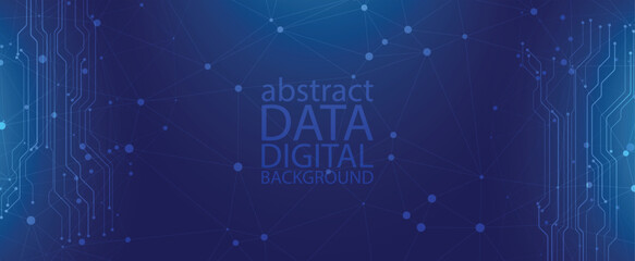 Abstract digital data background with interconnected lines and dots, ideal for technology and network concepts