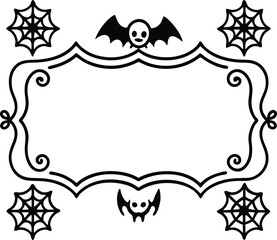 Halloween Classical baroque ornament. decorative element filigree. Vector