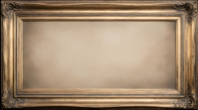 Vintage ornate photo frame with intricate details, isolated on white, conveying timeless elegance and classic charm