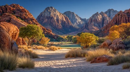 Autumnal Serenity in the Red Rock Canyon