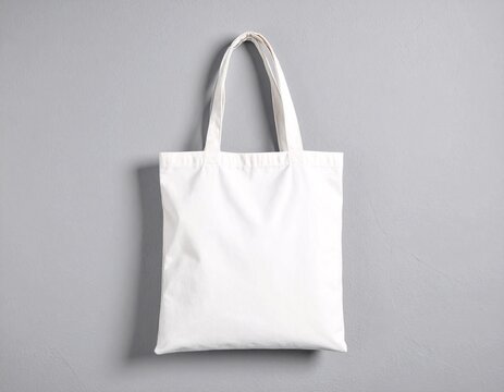 Blank white tote bag