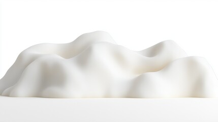 Obraz premium A white, abstract sculpture of a mountain range.