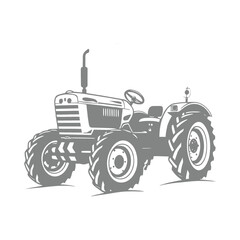 Vintage Tractor Illustration for Farming and Agriculture