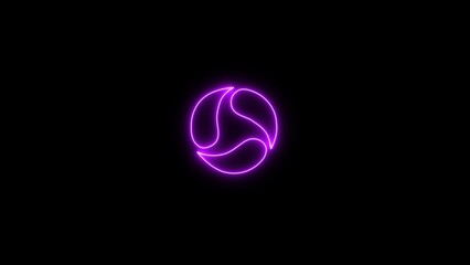 Reload icon illustration. Neon update arrow and looping arrow icon illustration.