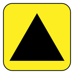 Road emergency diversion triangle sign isolated on a white background. Vector traffic symbol illustration 