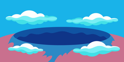 Cloud-kissed mountains at sunrise, a serene landscape view