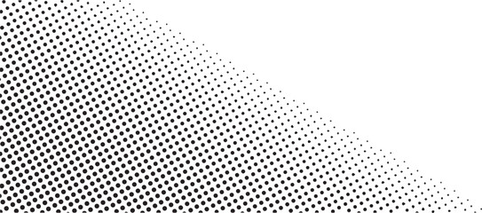 Black dots pattern gradient on white background abstract