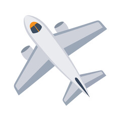 Airplane Flying Icon in Isometric View for Vacation and Trip Ideas