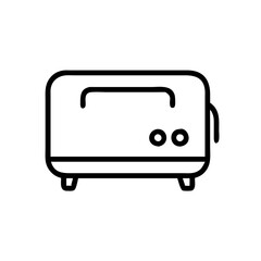 Toaster icon in simple line art style on white background  