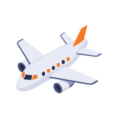 3D Isometric Plane Icon for Airline, Aviation, or Travel Themes