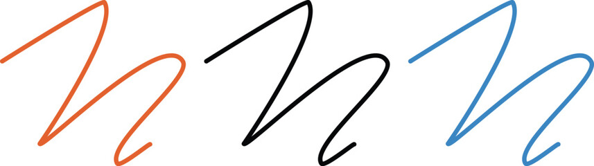 Orange black blue abstract brush strokes graphic