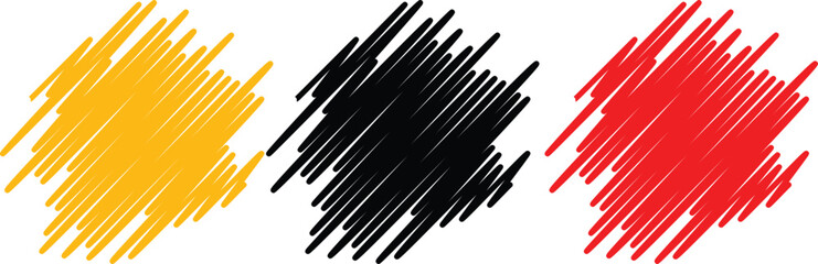 Yellow black red diagonal strokes abstract background vector