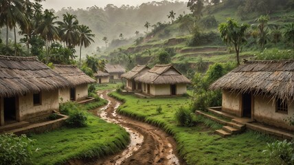 hut house in the mountains