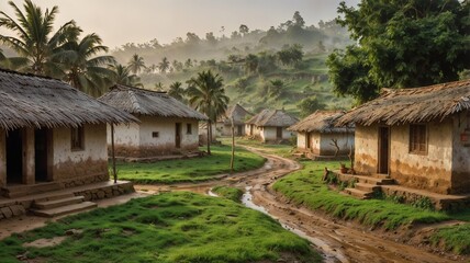 Fototapeta premium hut house in the mountains