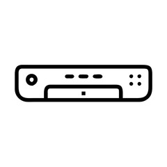 Obraz premium Soundbar icon in minimalistic style with black outlines on white background 