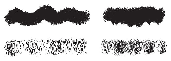 Grunge design elements Grunge ink brush strokes black ink brush stain, Black paint backgrounds and splatters vector illustration