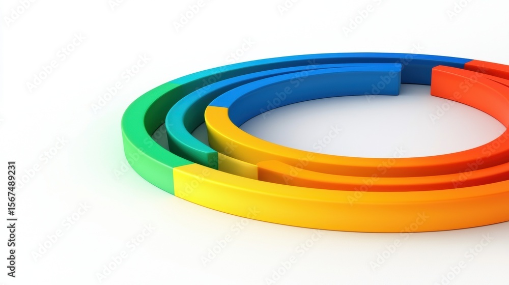 Poster a 3d rendering of a colorful, abstract design.