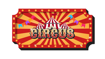 Circus, fun fair, amusement park theme template illustration