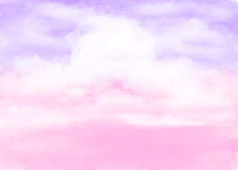 Pastel Sky with Pink and Purple Clouds
