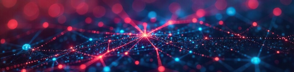 Visualizing Complex Data An Intricate Network of Interconnected Nodes and Lines Illustrating Big Data Architecture and Algorithm Visualization