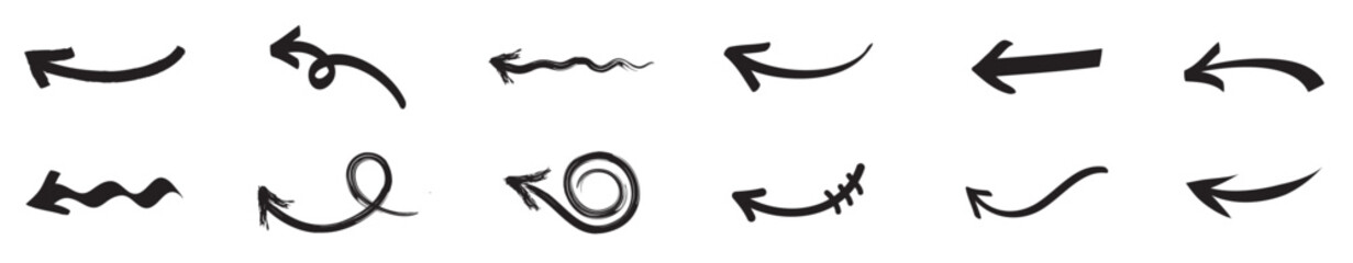 Arrows, vector design elements, Hand Drawn Arrow Illustration in Vector. vector illustration
