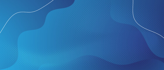 modern minimalist blue background. abstract gradient banner vector illustration suitable for business concept. wavy banner background template.