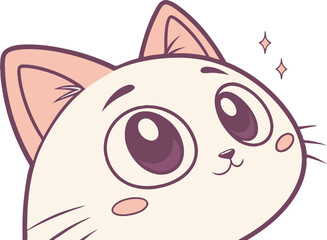 Kawaii Cat Illustration for Cute and Fun Designs. Adorable Kawaii Cat Clipart for Digital and Print Projects. Happy Kawaii Cat Artwork for Social Media and Crafts. Cute Kawaii Cat Character