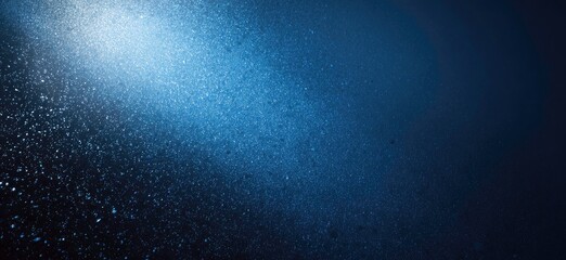 Abstract Blue Background with Light and Sparkling Particles for Creative Designs