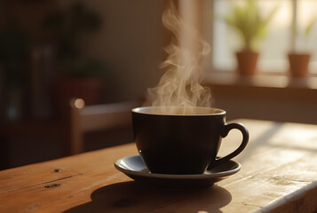 cup of coffee on the table