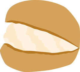 Cute doodle set of bread and pastry elements in vector style. Ideal for bakery and food designs.