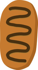 Cute doodle set of bread and pastry elements in vector style. Ideal for bakery and food designs.