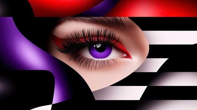A pattern of abstract faces in a cubist style with geometric shapes and bold contrasting colors. Geometric abstraction vibrant hues form angular features in a modern design.