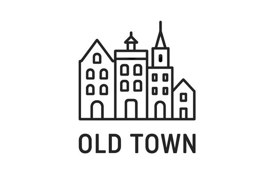 Historic architecture in an old town showcasing unique building designs and charming streets in a quaint urban setting