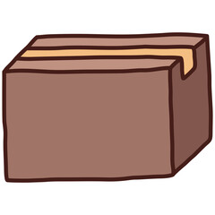 Cute line art vector of cardboard boxes in doodle style. Great for packaging, logistics, or moving themes.